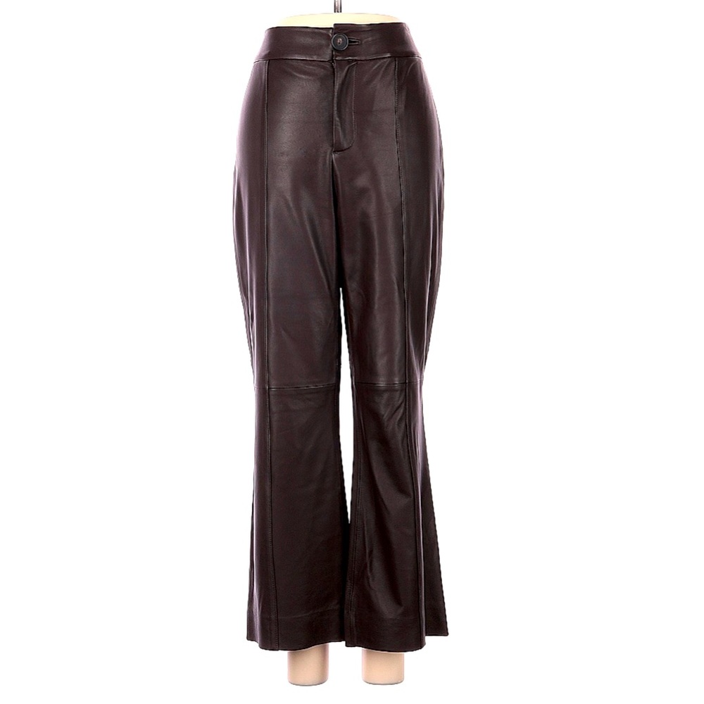 🔥SALE!🔥 Vince. Brown leather flare pants size 4 OG $1050